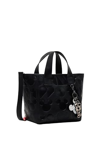 Desigual Women's BOLS_All Mickey VALDIVIA Accessories PU Shopping Bag, Black von Desigual