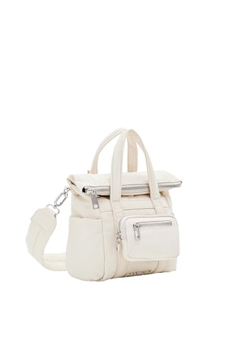 Desigual Women's BOLS_Basic MODULAR Accessories Nylon Across Body Bag, White von Desigual