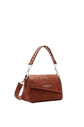 Desigual Women's BOLS_Dejavu Phuket Mini Accessories PU Hand Bag, Brown von Desigual