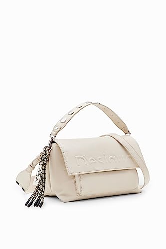 Desigual Women's BOLS_Half Logo Venecia 2.0 Across Body Bag, White von Desigual