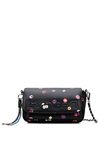 Desigual Damen Bag_daisy Pop_tromso BAG DAISY POP TROMSO 2000 BLACK, Schwarz, Einheitsgröße EU von Desigual