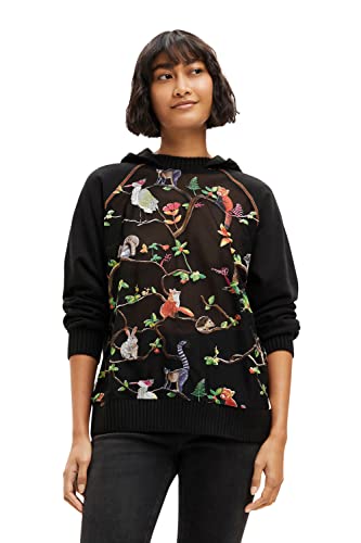 Desigual Women's Black Fauna 2000 Sweater, L von Desigual