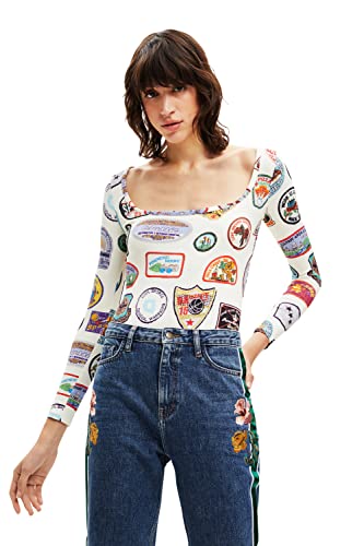 Desigual Women's Body Blouse, Material Finishes, M von Desigual