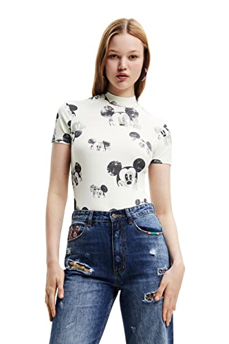 Desigual Women's Body Blouse, White, L von Desigual