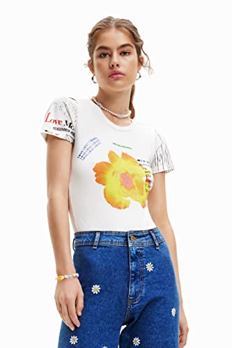 Desigual Women's Body_Martha 1000 Blouse, White, S von Desigual