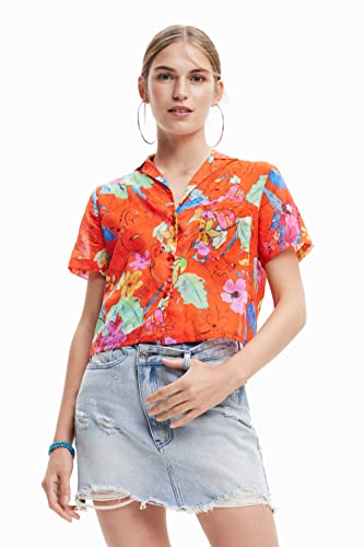 Desigual Women's CAM_Laos 3090 Shirt, Red, L von Desigual