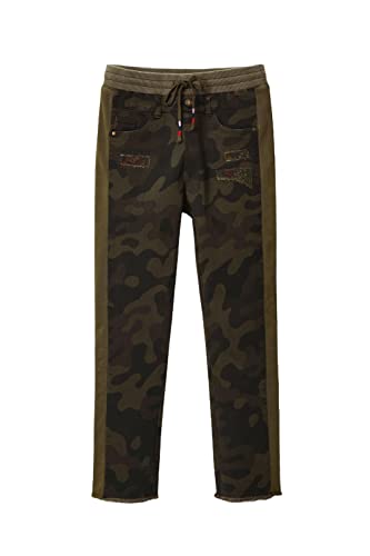 Desigual Women's CAMO, 4086 Dark KAKI Casual Pants, Green, S von Desigual