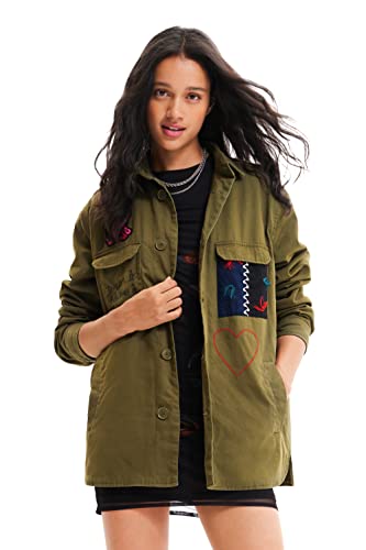 Desigual Women's CHAQ_Bear, 4009 Green Bottle Parka, L von Desigual