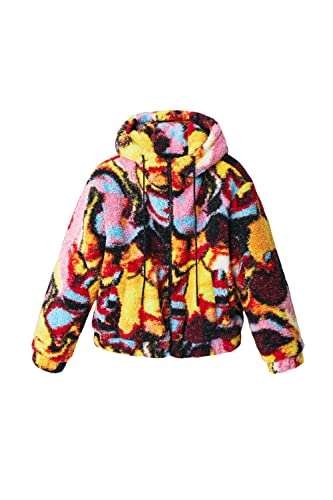 Desigual Women's CHAQ_FLUOR, 9019 Tutti Fruti Jacket, Material Finishes, XL von Desigual