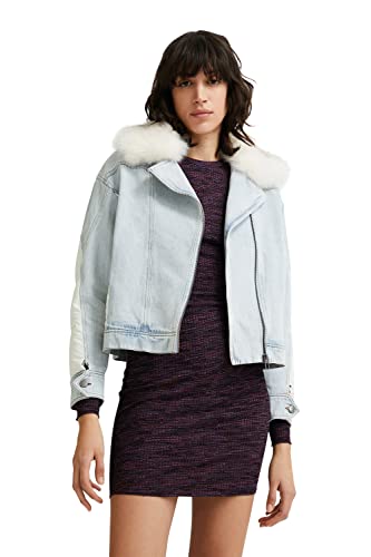 Desigual Women's CHAQ_Houston, 5007 Denim Light Jacket, Blue, S von Desigual