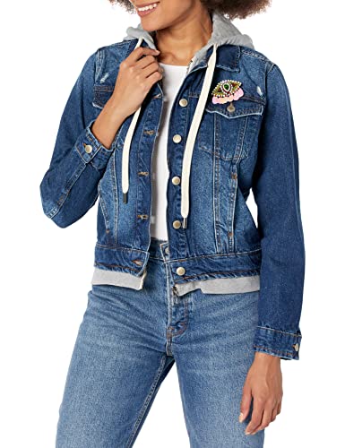 Desigual Women's CHAQ_Jackson, 5053 Denim MEDIUM Jacket, Blue, XS von Desigual