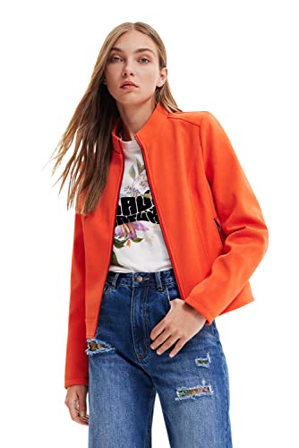 Desigual Women's CHAQ_LAS Vegas, 7002 ORANGE PU Coat, XL von Desigual