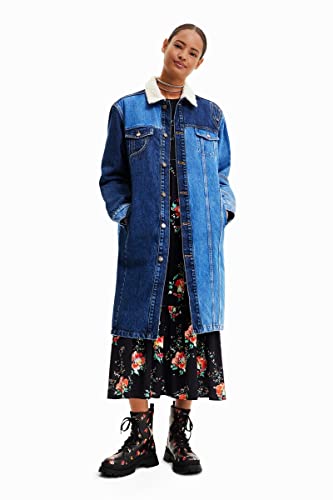 Desigual Women's CHAQ_LUANE, 5005 Denim RAW Jacket, Blue, L von Desigual