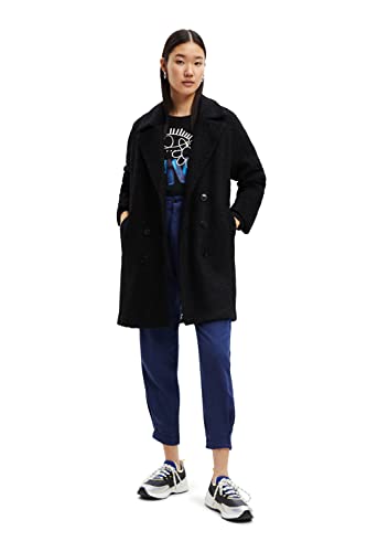 Desigual Women's CHAQ_London, 2000 Black Overcoat, XL von Desigual