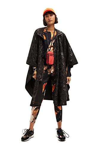 Desigual Damen Poncho_colorama Colima, 2000 Black PONCHO, Schwarz, Einheitsgröße EU von Desigual