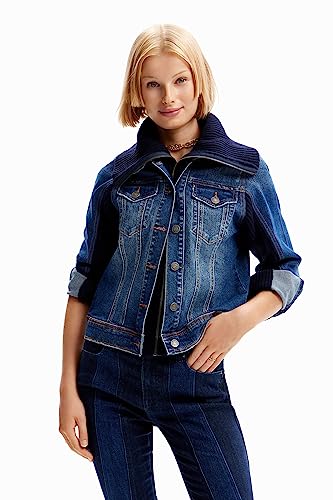 Desigual Women's COND Woman Denim Trucker Jacket, Blue, 48 von Desigual