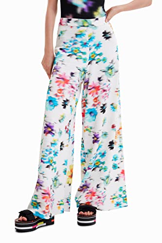 Desigual Women's Daniela 1000 Casual Pants, White, L von Desigual