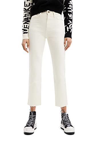 Desigual Women's Denim_JAVIERA, 1020 Ice Jeans, White, 40 von Desigual