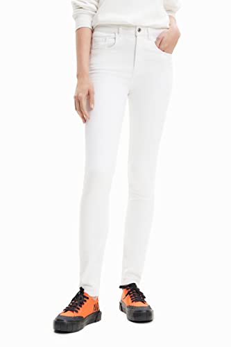 Desigual Women's Denim_LIA 1000 Casual Pants, White, 38 von Desigual