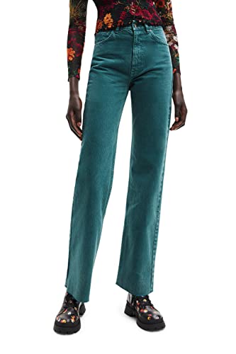 Desigual Women's Denim_LLUÏSA, 4055 Antique Green Jeans, 34 von Desigual