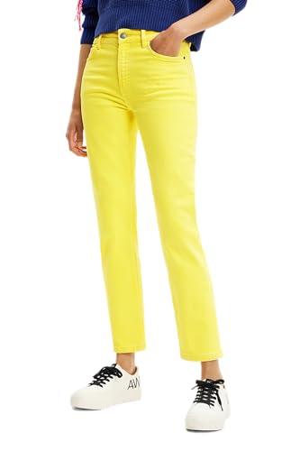 Desigual Women's Denim_OCTUBRE 8022 Casual Pants, Yellow, 34 von Desigual