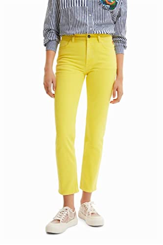 Desigual Women's Denim_OCTUBRE 8022 Casual Pants, Yellow, 40 von Desigual