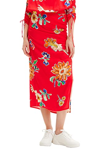 Desigual Women's FAL_Crimea 3000 Skirt, Red, M von Desigual