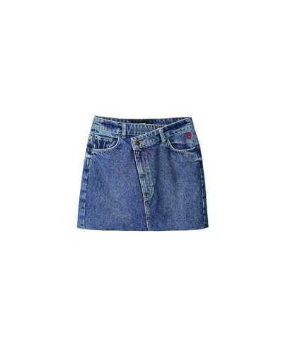 Desigual Women's FAL_SOL, 5053 Denim MEDIUM Skirt, Blue, L von Desigual