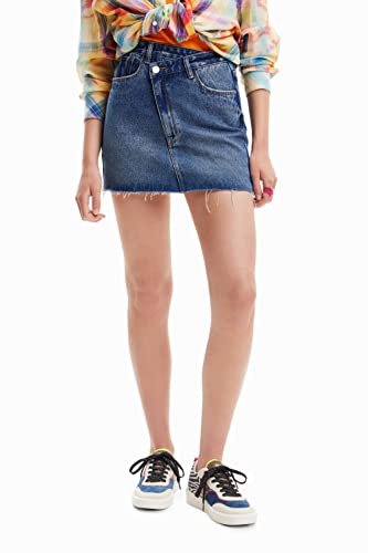 Desigual Women's FAL_Tatum 5007 Skirt, Blue, M von Desigual