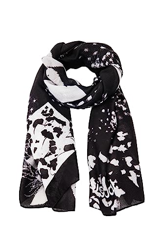 Desigual Women's Fou_FLORAL BW Rectangle, Black, One Size von Desigual