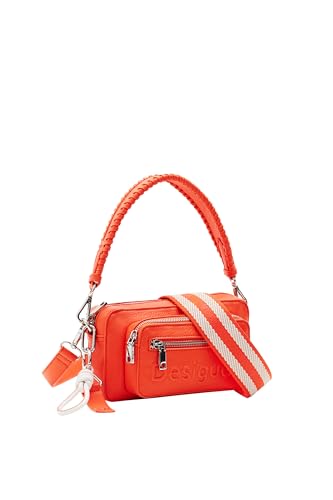 Desigual Women's Half Logo 24 CAMB Accessories PU Across Body Bag, Orange von Desigual