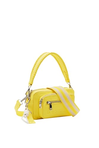 Desigual Women's Half Logo 24 CAMBR Accessories PU Across Body Bag, Yellow von Desigual