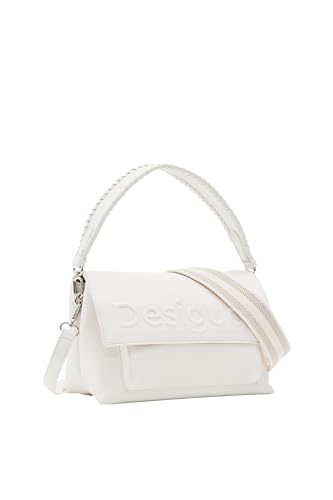 Desigual Women's Half Logo 24 VE Accessories PU Across Body Bag, White von Desigual