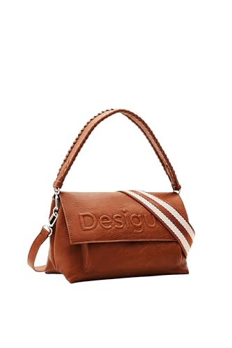 Desigual Women's Half Logo 24 VEN Accessories PU Across Body Bag, Brown von Desigual