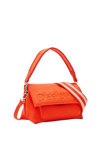 Desigual Women's Half Logo 24 VENE Accessories PU Across Body Bag, Orange von Desigual