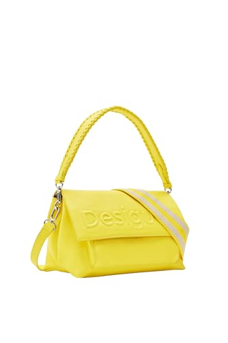Desigual Women's Half Logo 24 VENEC Accessories PU Across Body Bag, Yellow von Desigual