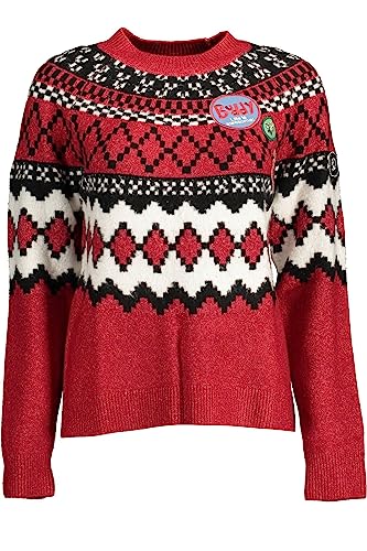 Desigual Women's JERS_Buddy 3014 Scarlet Pullover Sweater, Red, XL von Desigual