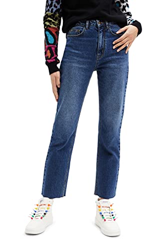 Desigual Women's KERELL, 5161 Denim MEDIUM Dark Jeans, Blue, 38 von Desigual