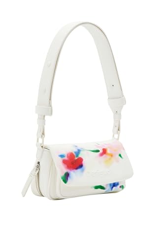 Desigual Women's LIQUIDFLOWER TR Accessories PU Across Body Bag, White von Desigual