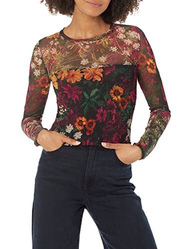 Desigual Damen Long Sleeve T-Shirt, Material Finishes, M EU von Desigual