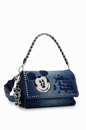 Desigual Women's Mickey RO Accessories Denim Across Body Bag, Blue von Desigual