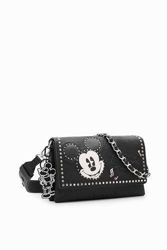 Desigual Women's Mickey Rock Dortmund Accessories PU Across Body Bag, Black von Desigual