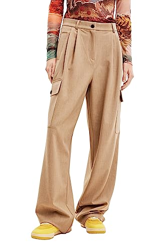 Desigual Women's Mineral-Lacroix Casual Pants, Brown, L von Desigual