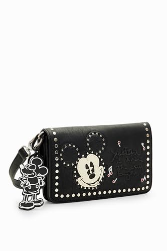 Desigual Women's Mone_Mickey Rock Magda Tri-Fold Wallet, Black von Desigual