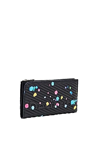 Desigual Women's Mone_SPLATTER23 INES Bi-Fold Wallet, Black von Desigual
