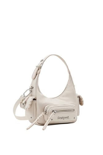Desigual Women's Omnia Newport Mini Accessories PU Shoulder Bag, White von Desigual