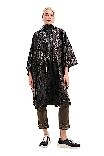 Desigual Women's Poncho_LOGOMANIA Bergen, Black, One Size von Desigual