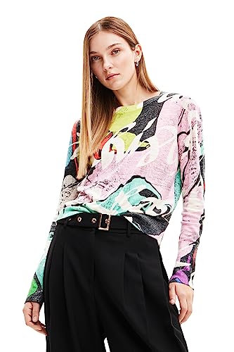 Desigual Women's Pullover_Christian-LACRO Sweater, Black, XS von Desigual