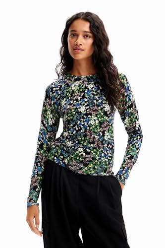 Desigual Women's Pullover_Garden Sweater, Black, M von Desigual