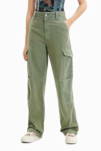 Desigual Women's SEDAL 4009 Casual Pants, Green, 38 von Desigual